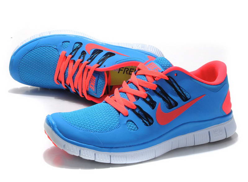 nike Free Run 5.0 V2  Mens and Womens Running Shoes New Breathable Blue Red (2)